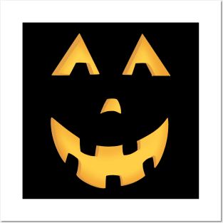 Happy Jack O Lantern Face Posters and Art